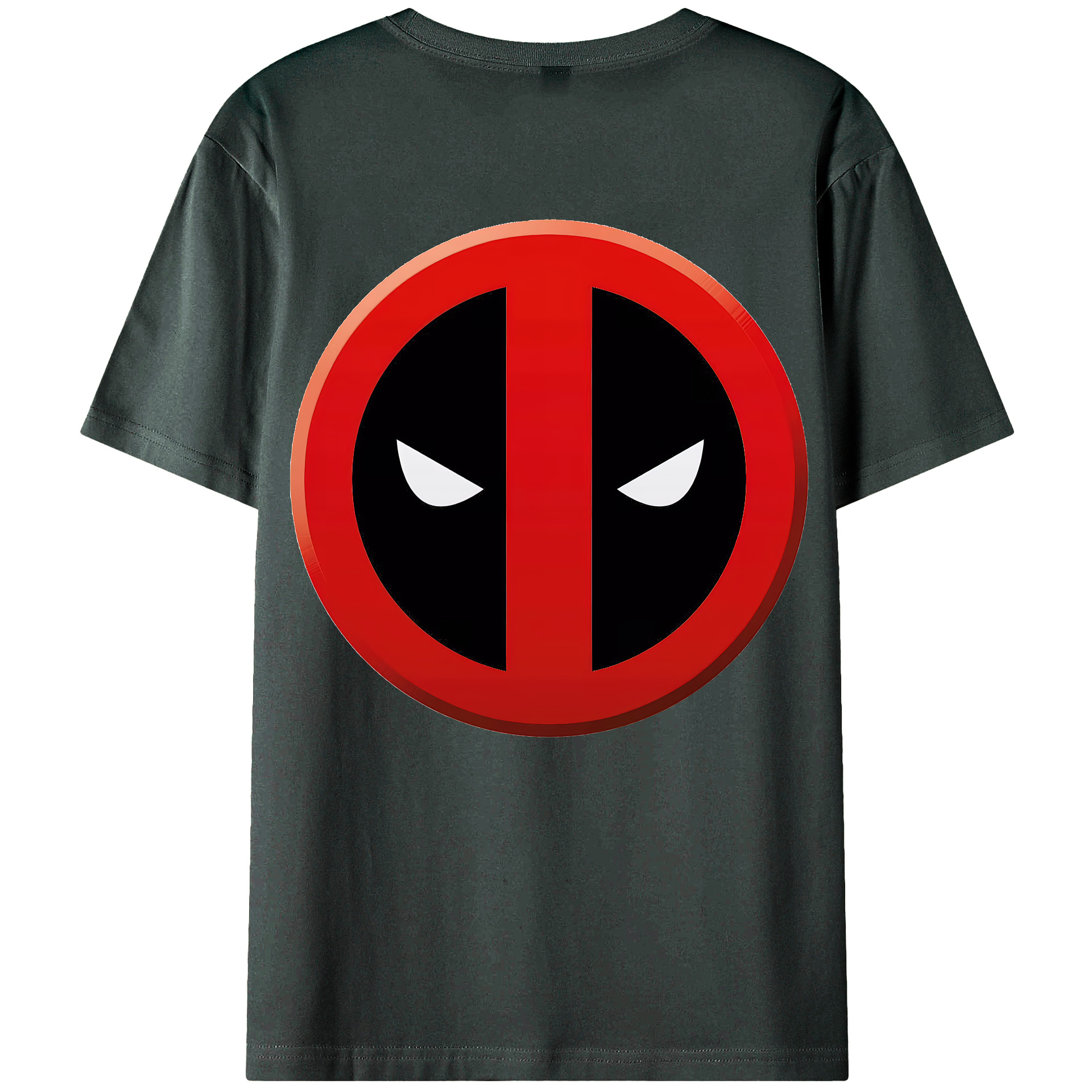 （画像用） Deadpool デッドプール 綿100％ メンズ半袖Tシャツ（バックプリント） 通気性